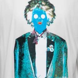 Louis Vuitton White Neon Working Man Print T-Shirt L