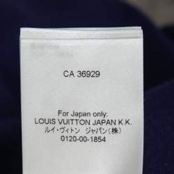 Louis Vuitton Blue Graphic Logo Print Cotton T-Shirt XL