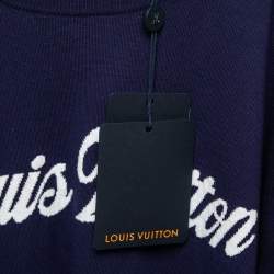 Louis Vuitton Blue Graphic Logo Print Cotton T-Shirt XL