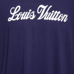 Louis Vuitton Blue Graphic Logo Print Cotton T-Shirt XL