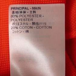Louis Vuitton Neon Orange Logo Embroidered Cotton T-Shirt XS