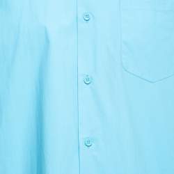 Louis Vuitton Sky Blue Pocket Detail Button Front Shirt XL