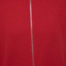 Louis Vuitton Red Wool and Silk Blend Zip-Up Jacket L