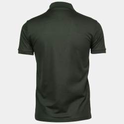 Pre Owned Louis Vuitton Green Cotton Polo T Shirt XS