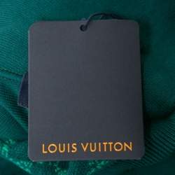 Pre Owned Louis Vuitton Mallard Blue Damier Pattern Cotton Knit Reversible Track Top M