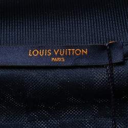 Louis Vuitton Navy Blue Damier Cotton Pique Polo T-Shirt 4L