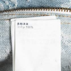 Pre Owned Louis Vuitton X NBA Blue Monogram Denim Hooded Jacket XL