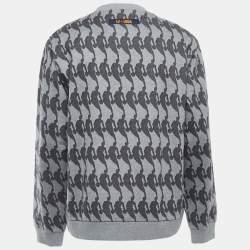 Louis Vuitton Grey All-Over NBA Player Patterned Cotton Crew Neck Sweatshirt XL