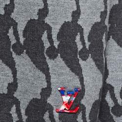 Louis Vuitton Grey All-Over NBA Player Patterned Cotton Crew Neck Sweatshirt XL