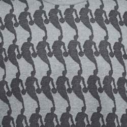 Louis Vuitton Grey All-Over NBA Player Patterned Cotton Crew Neck Sweatshirt XL