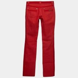 Louis Vuitton Red Denim Jeans S Waist 30"