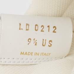 Louis Vuitton x Nike White Monogram Canvas and Leather Air Force 1 Sneakers Size 42.5