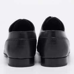 Louis Vuitton Black Leather Oxfords Size 43