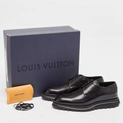Louis Vuitton Black Leather Lace Up Derby Size 42.5