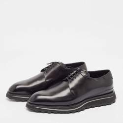 Louis Vuitton Black Leather Lace Up Derby Size 42.5