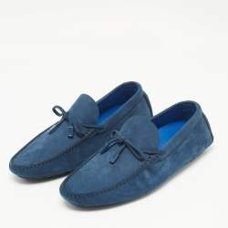 مملوكة مسبقًا حذاء لوفرز لوي فيتون جلد نوبوك أزرق كحلي بفيونكة مقاس 41