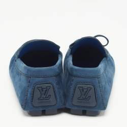 مملوكة مسبقًا حذاء لوفرز لوي فيتون جلد نوبوك أزرق كحلي بفيونكة مقاس 41