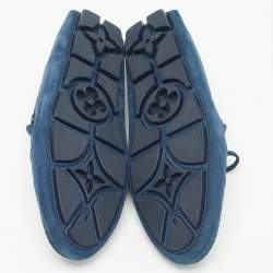 مملوكة مسبقًا حذاء لوفرز لوي فيتون جلد نوبوك أزرق كحلي بفيونكة مقاس 41