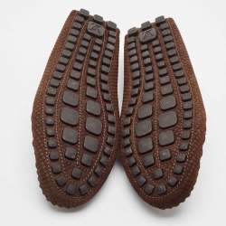 مملوكة مسبقًا حذاء لوفرز لوي فيتون نافاجو سويدي دامييه بيتي بني مقاس 42