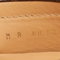 Louis Vuitton Brown Monogram Canvas and Leather Hockenheim Loafers Size 42