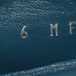 Pre Owned Louis Vuitton Blue Leather Hockenheim Slip on Loafers Size 40