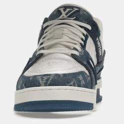 Louis Vuitton White/Blue Monogram Denim LV Sneaker EU 42