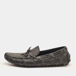 مملوكة مسبقًا Louis Vuitton Black Monogram Canvas Arizona Loafers Size 43.5
