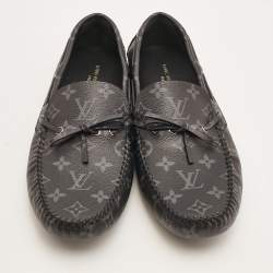 مملوكة مسبقًا Louis Vuitton Black Monogram Canvas Arizona Loafers Size 43.5