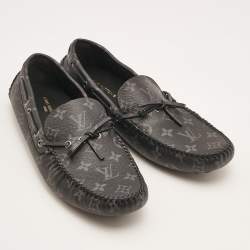 مملوكة مسبقًا Louis Vuitton Black Monogram Canvas Arizona Loafers Size 43.5