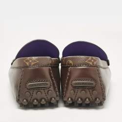 مملوكة مسبقًا Louis Vuitton Dark Brown Leather Hockenheim Loafers Size 43.5