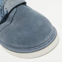 Louis Vuitton Blue Fur and Suede Easy Mules Size 41