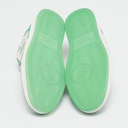 Louis Vuitton Green/White Canvas and  Leather Rivoli Low Top Sneakers Size 41