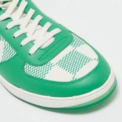 Louis Vuitton Green/White Canvas and  Leather Rivoli Low Top Sneakers Size 41