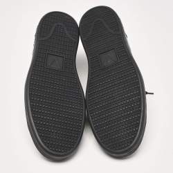 Louis Vuitton Black Crocodile Leather Frontrow Lace Up Sneakers Size 44