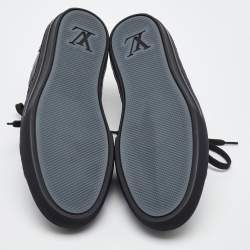Pre Owned Louis Vuitton Black Damier Infini Leather Low Top Sneakers Size 40.5