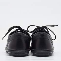 Pre Owned Louis Vuitton Black Damier Infini Leather Low Top Sneakers Size 40.5