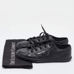 Pre Owned Louis Vuitton Black Damier Infini Leather Low Top Sneakers Size 40.5