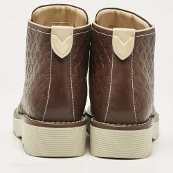 Louis Vuitton Brown Monogram Leather LV Waves High Derby Size 44