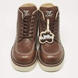 Louis Vuitton Brown Monogram Leather LV Waves High Derby Size 44