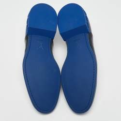 Louis Vuitton Blue/Black Ombre Patent Leather Lace Up Oxfords Size 44
