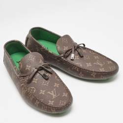 Louis Vuitton Monogram Canvas Driver Loafers Size 43
