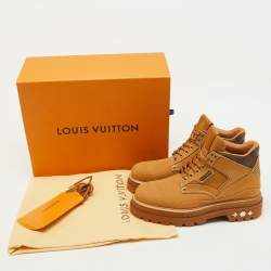 Louis Vuitton x NBA Beige Nubuck Leather Hiking Boots Size 40