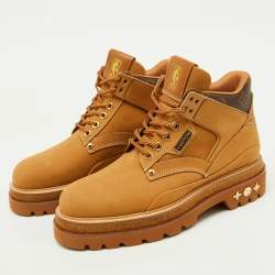 Louis Vuitton x NBA Beige Nubuck Leather Hiking Boots Size 40