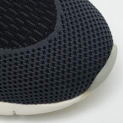 Louis Vuitton Black Knit Fabric Fastlane Lace Up Sneakers Size 44