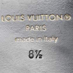 Louis Vuitton Black Leather and Velvet Major Open Back Loafers Size 42.5