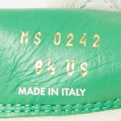 Louis Vuitton x Nike Green/White Monogram Canvas and Leather Air Force 1 Sneakers Size 42