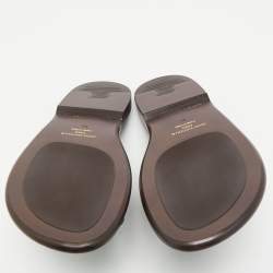 Louis Vuitton Green Leather LV Oasis Slide Sandals Size 43.5