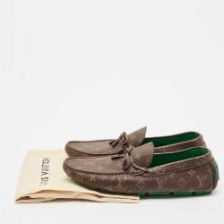Louis Vuitton Monogram Canvas LV Driver Loafers Size 43