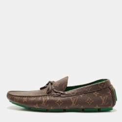 Louis Vuitton Monogram Canvas LV Driver Loafers Size 43
