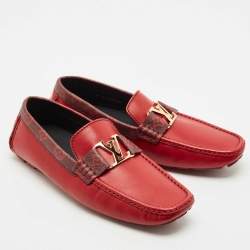 Louis Vuitton Red Leather Monte Carlo Loafers Size 43